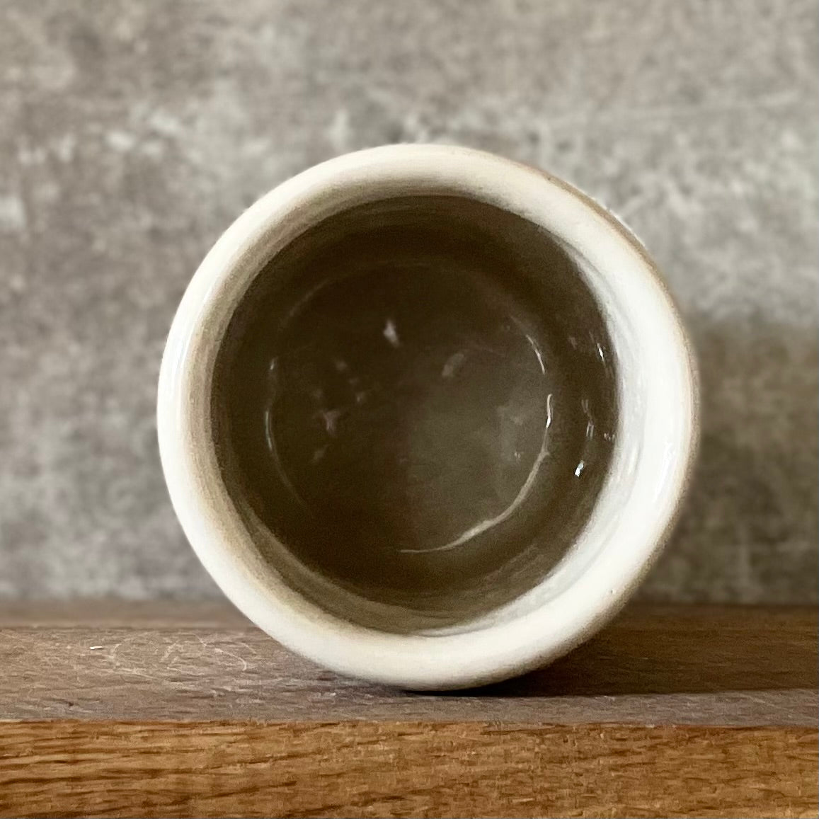 Ceramic coffee mug with saying about the flow