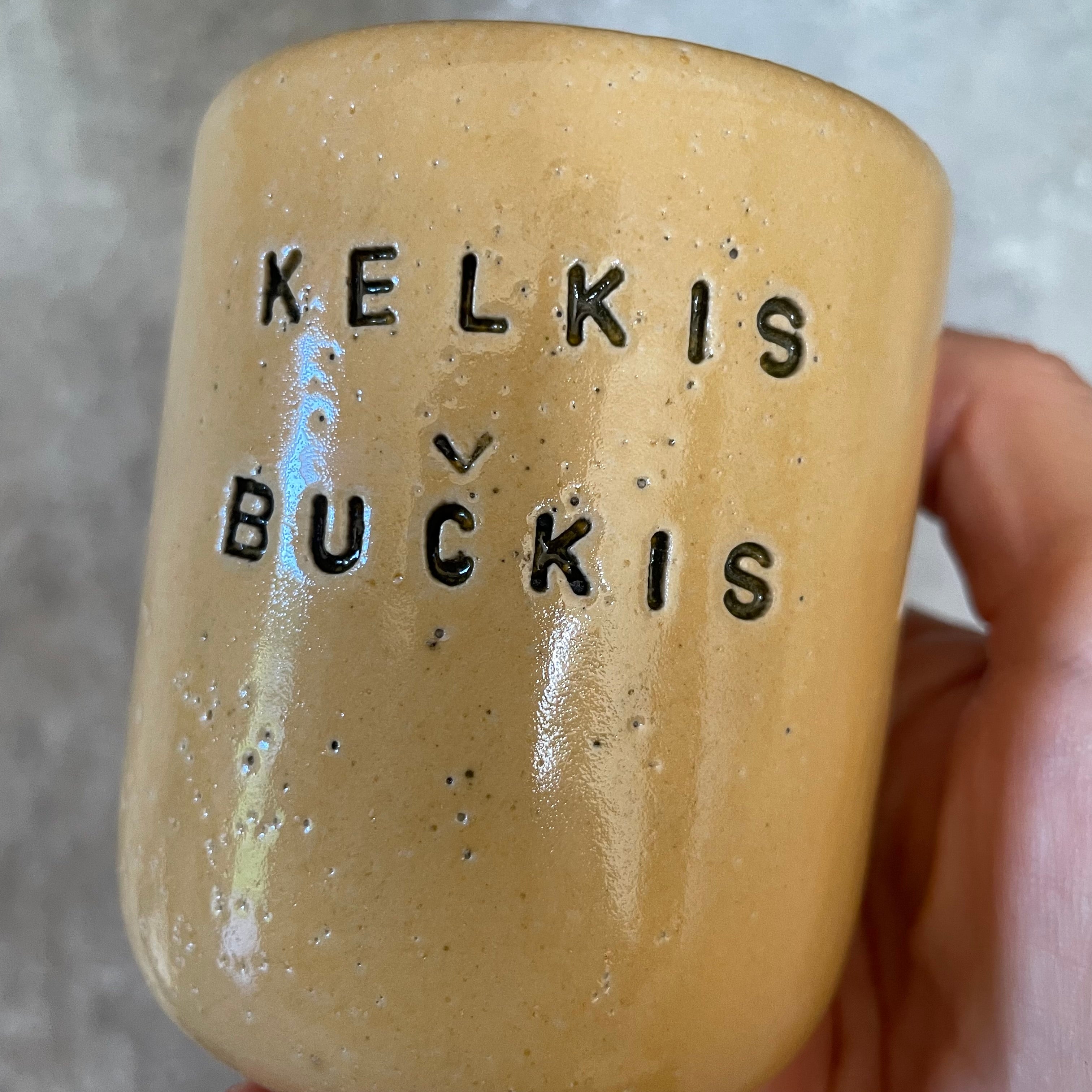 Yellow mug KELKIS BUČKIS