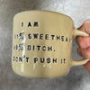 White mug with sweetheart saying
