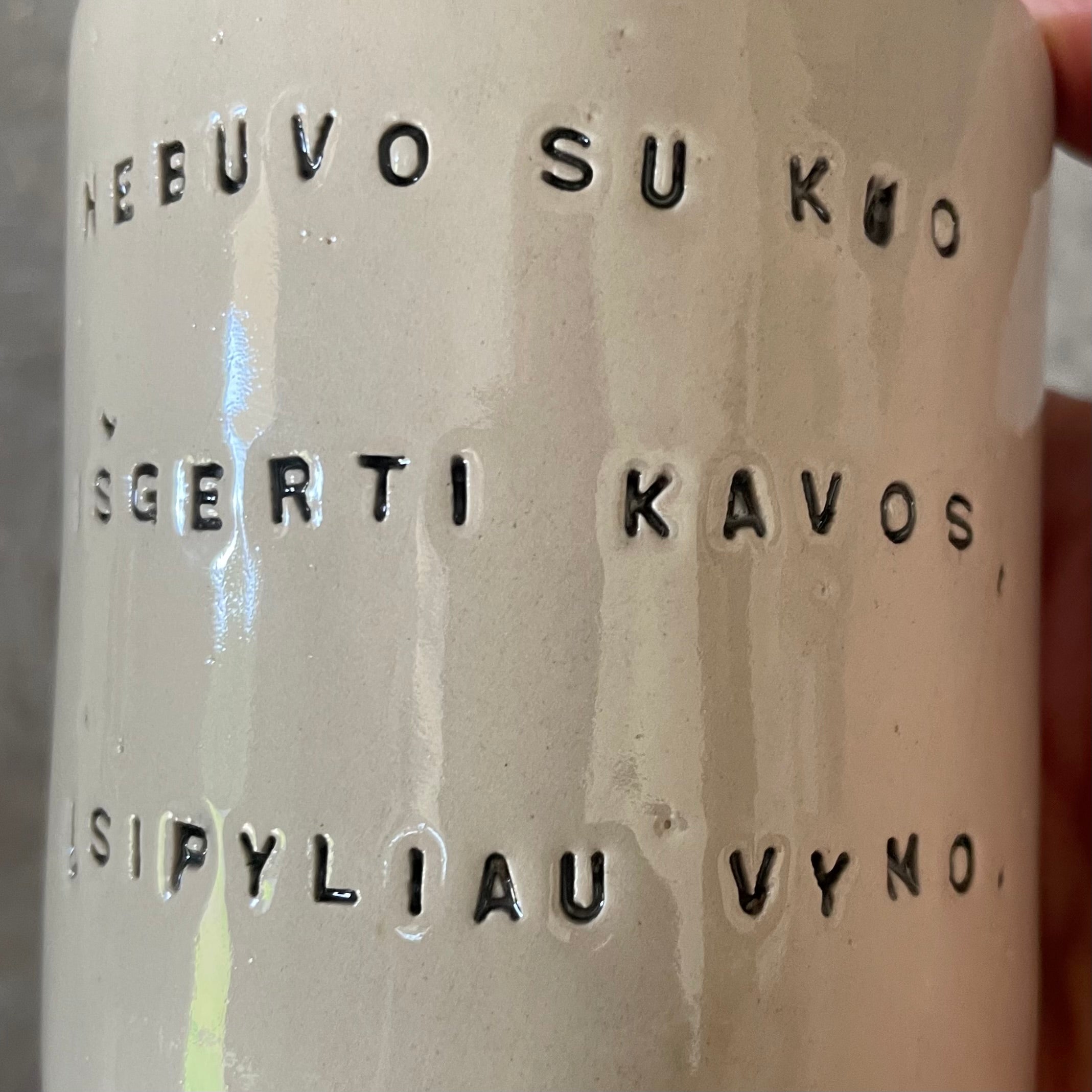 White tumbler mug with funny wine saying