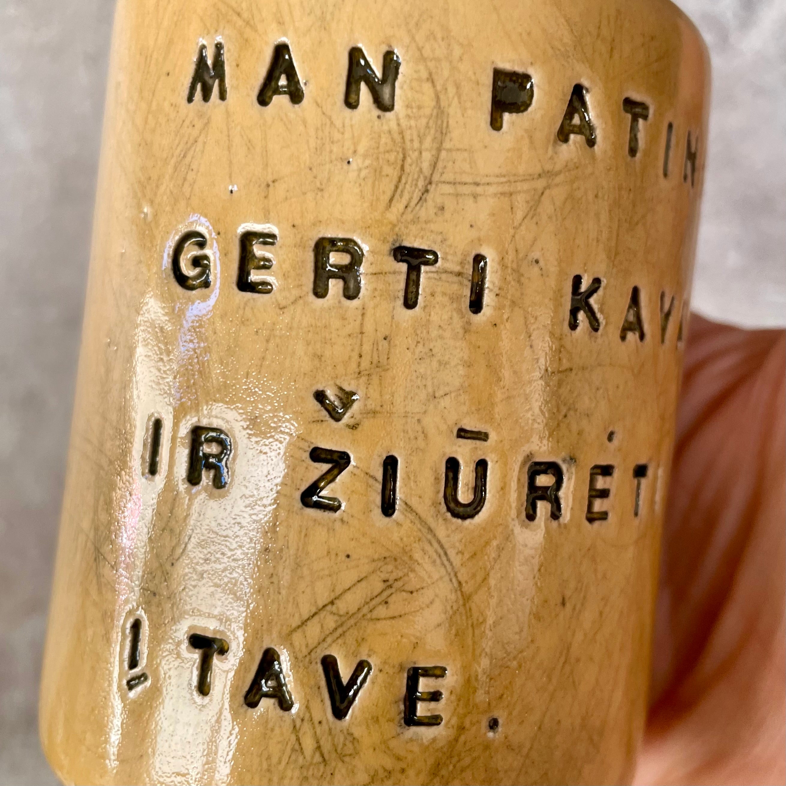 Yellow mug about coffee and you