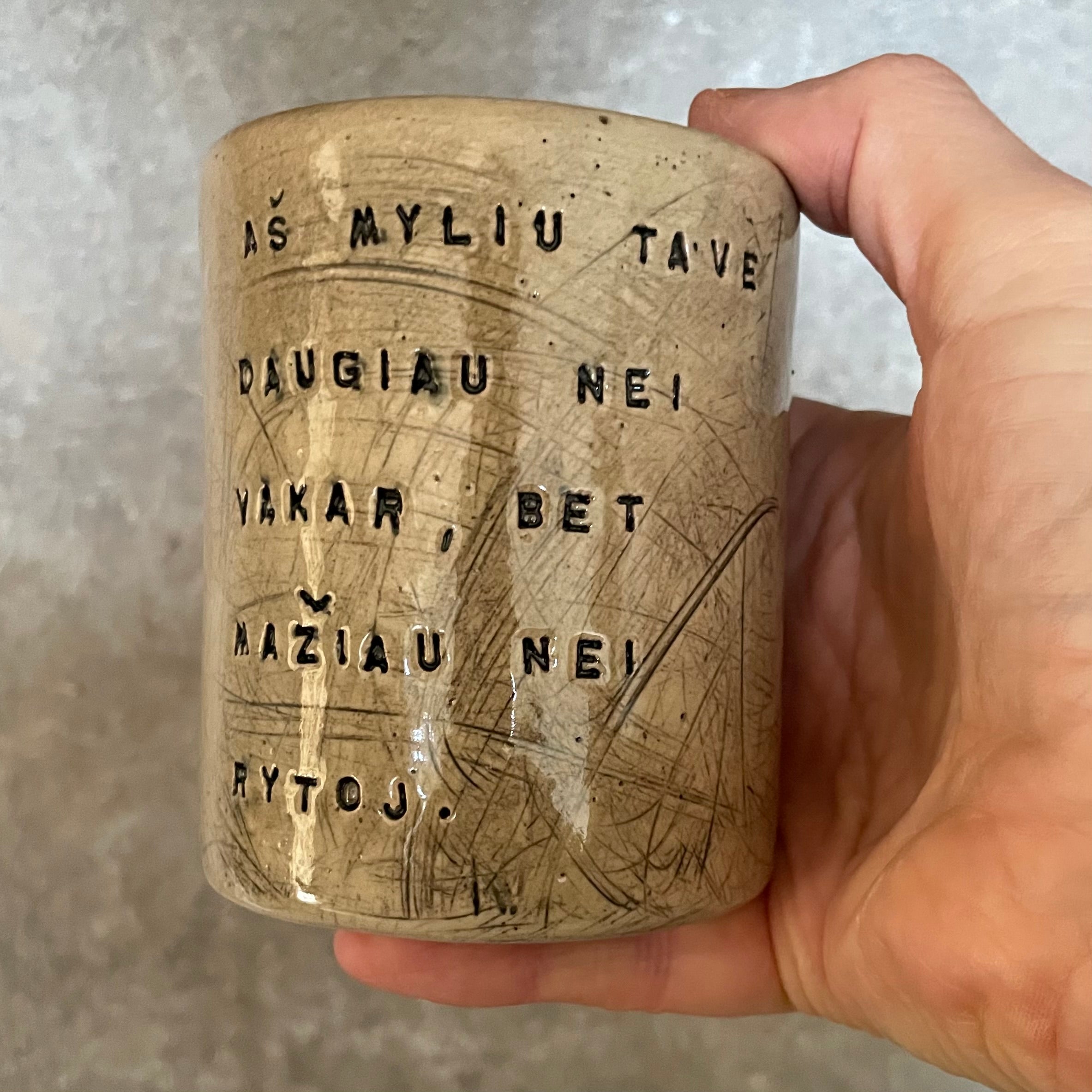 Tumbler mug about love