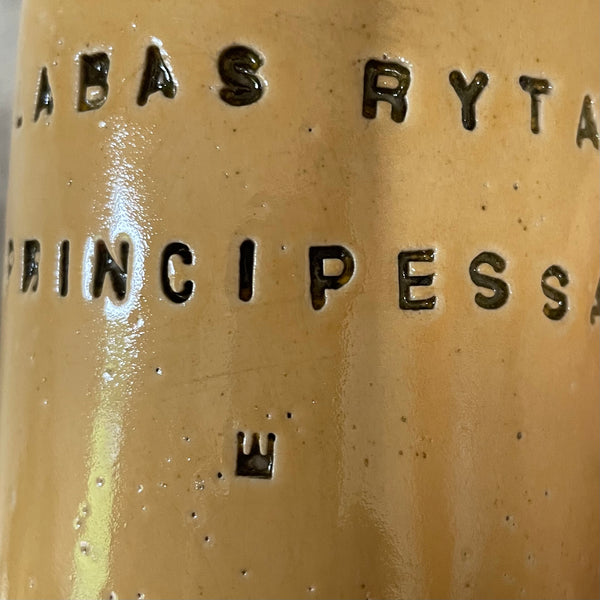 Yellow handmade mug for her