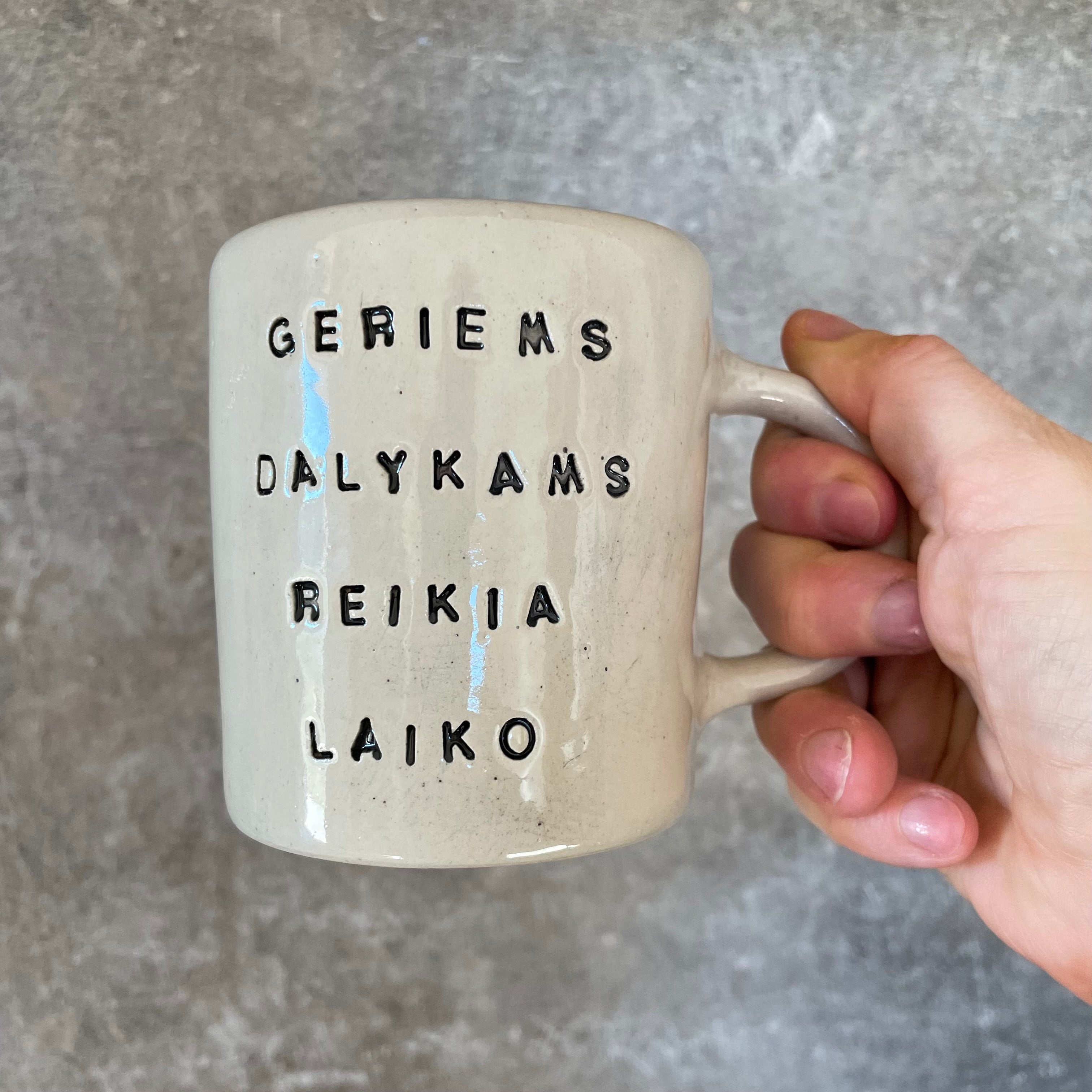 Ceramic mug about good things