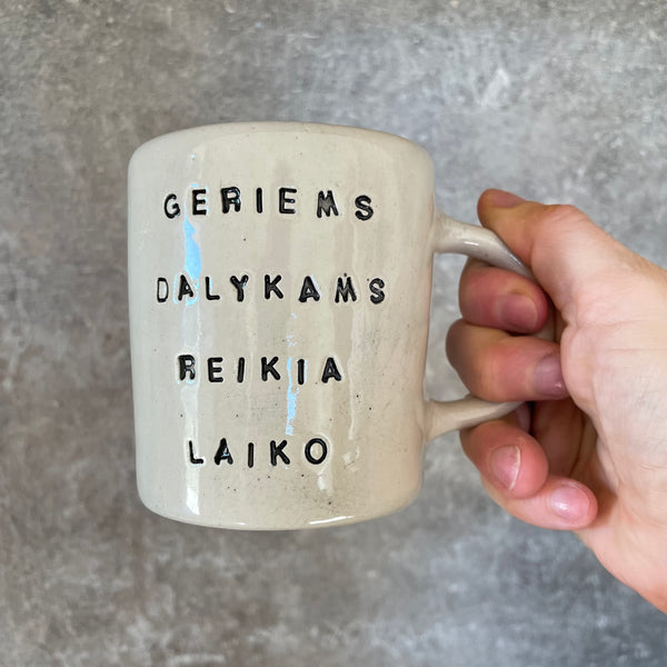 Ceramic mug about good things