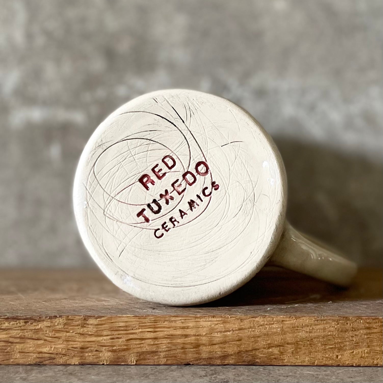 Big ceramic coffee mug with quote