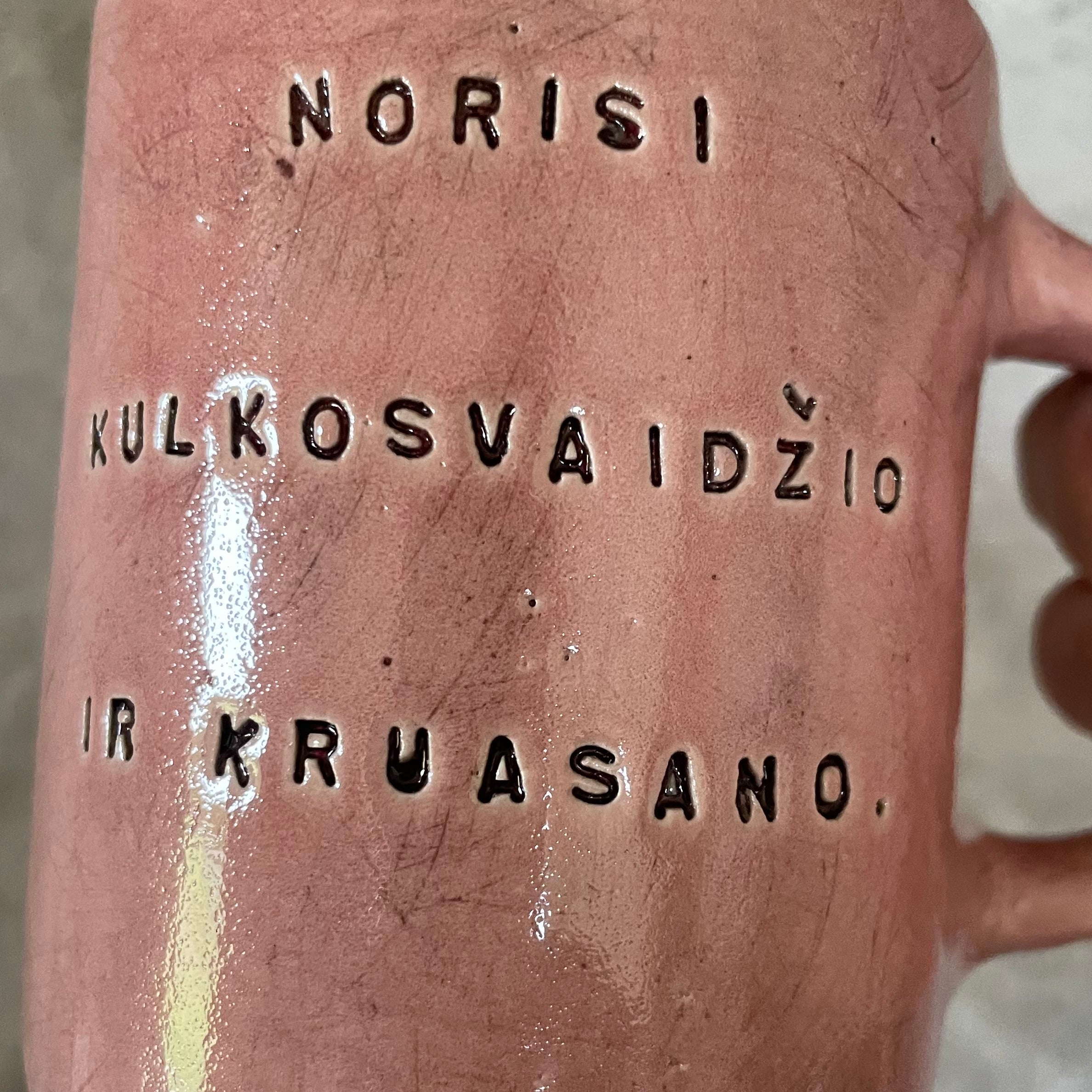 Mug with funny phrase in Lithuanian