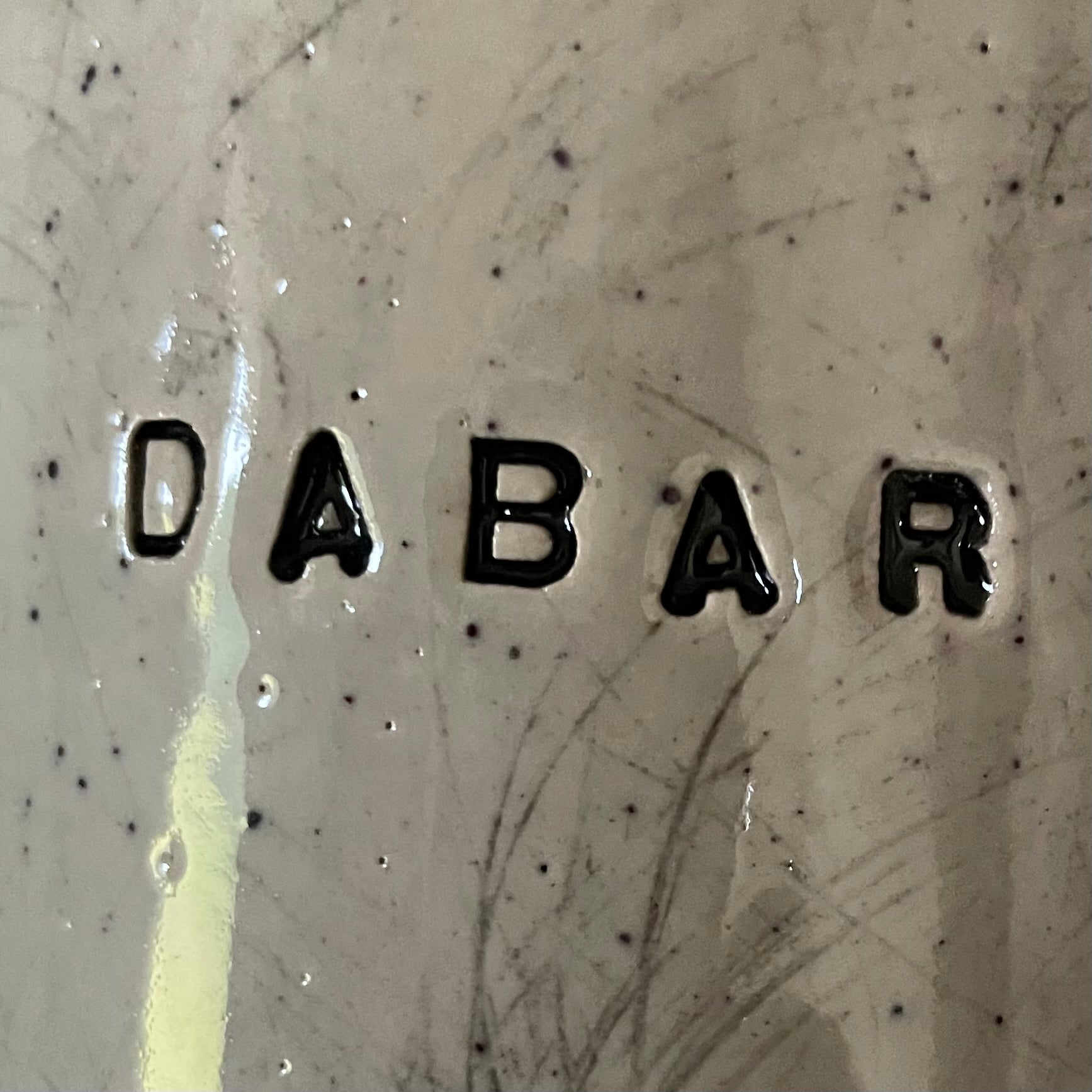 Speckled mugs DABAR and CIA