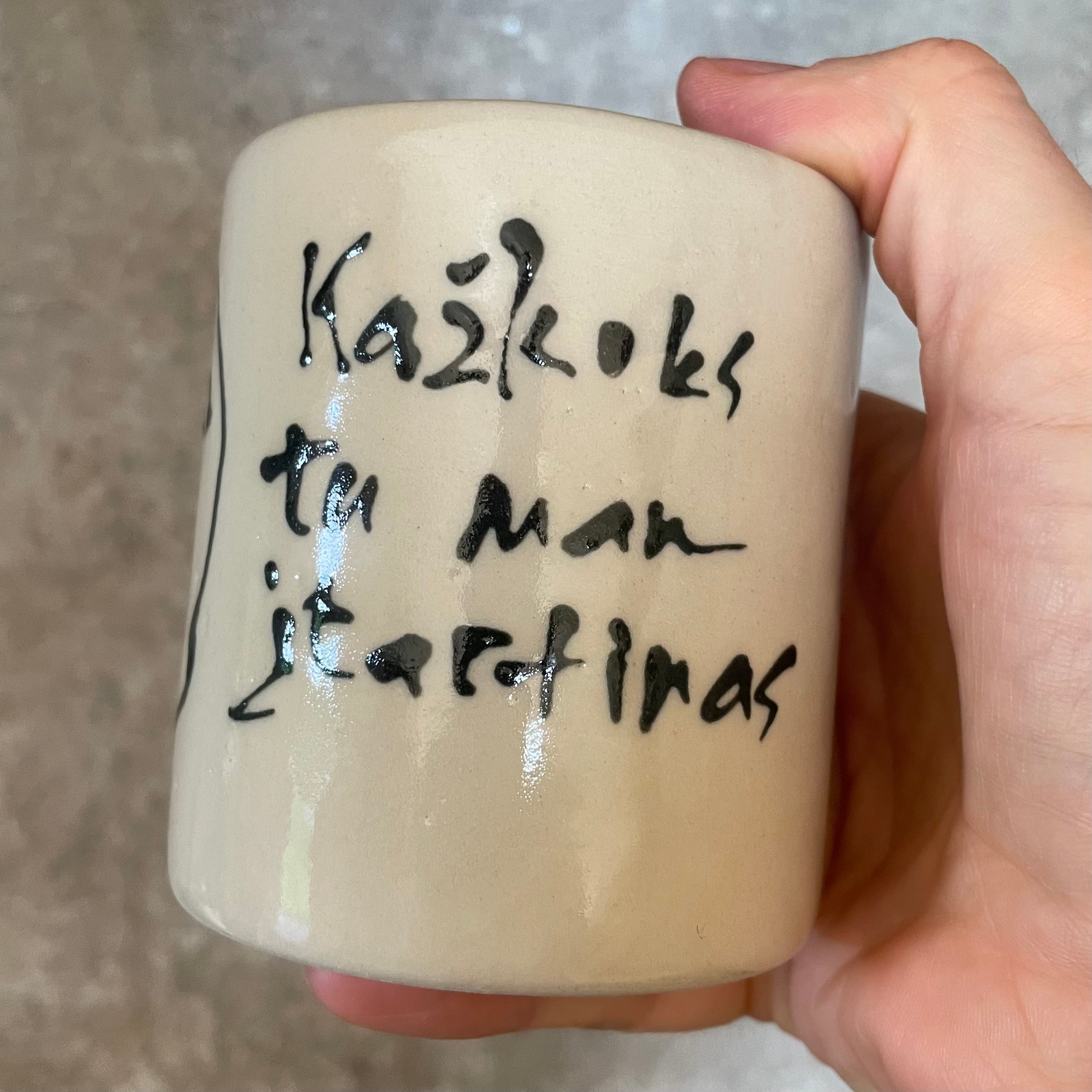 Limited edition painted cat mugs set