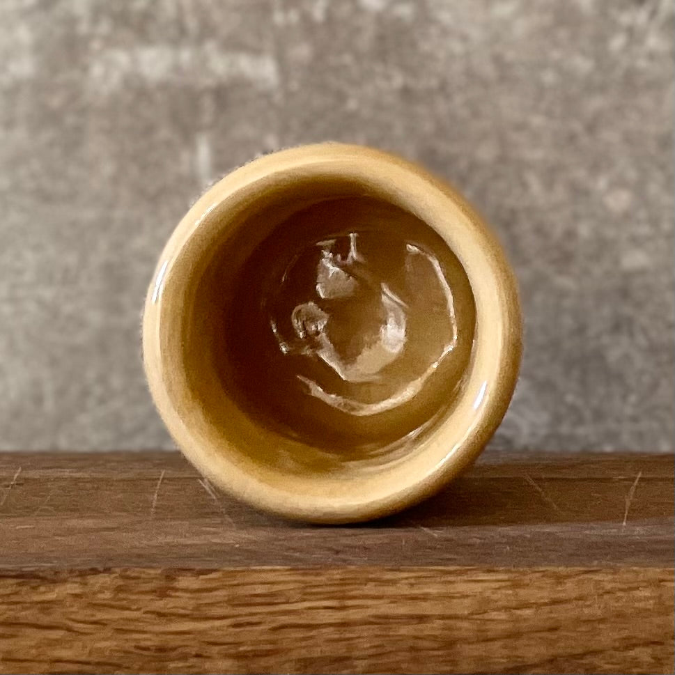 Yellow small mug without handle I MISS YOU