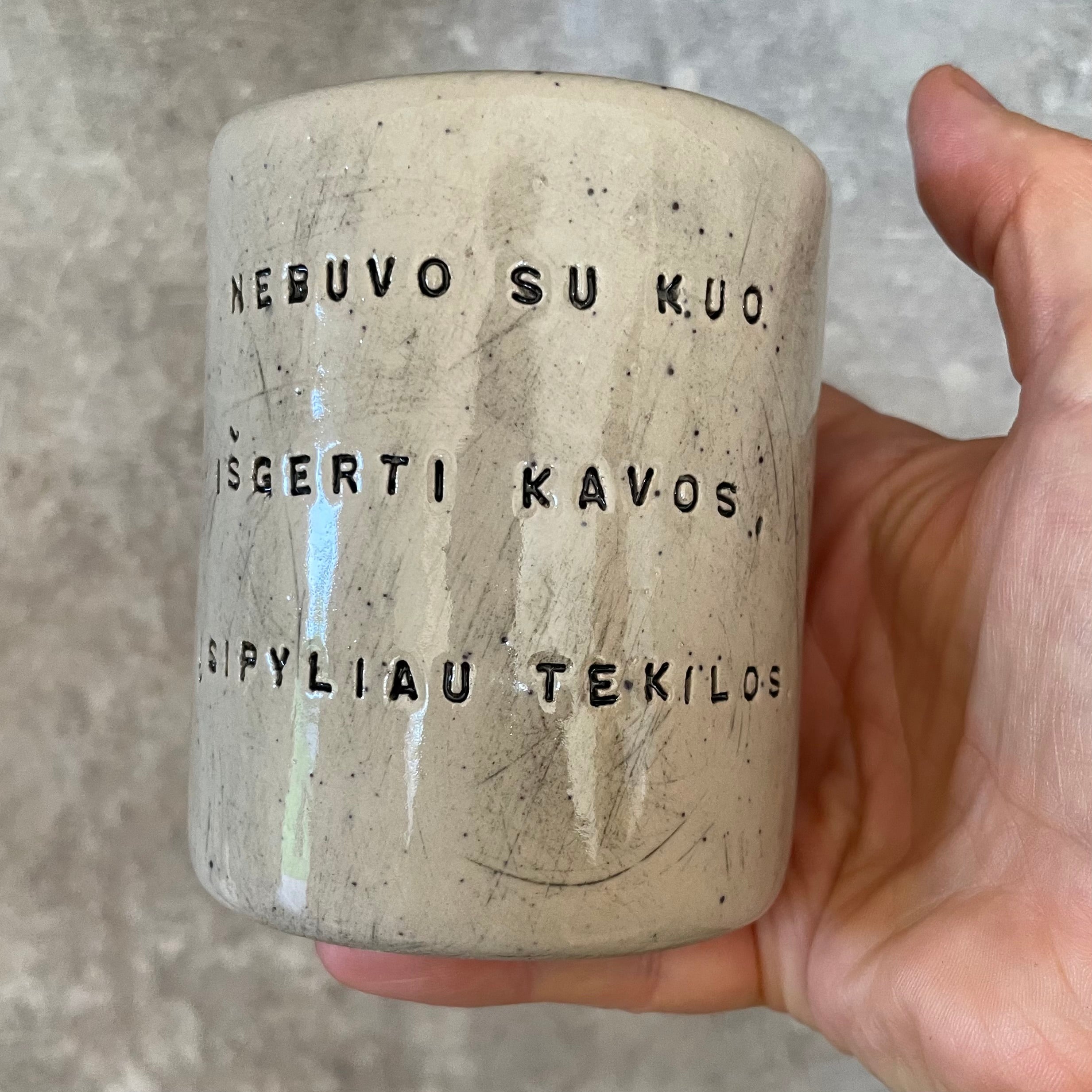 Tumbler mug with tequila saying