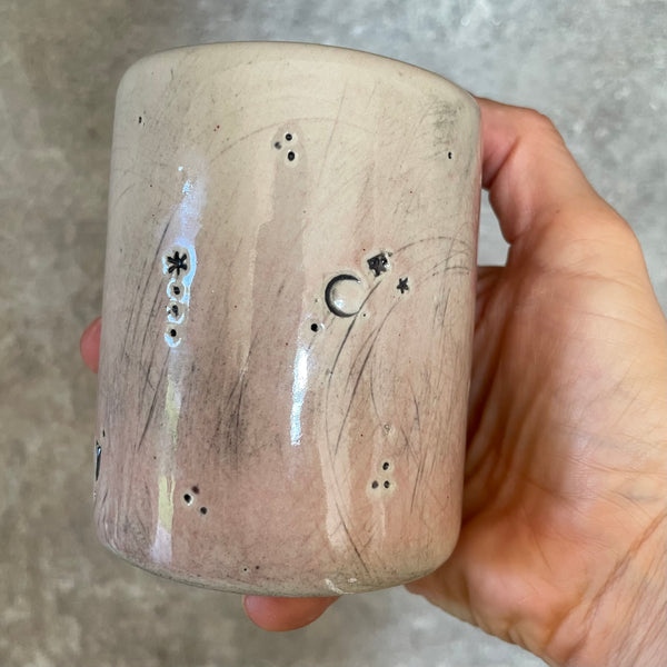 Ceramic tumbler mug with saying