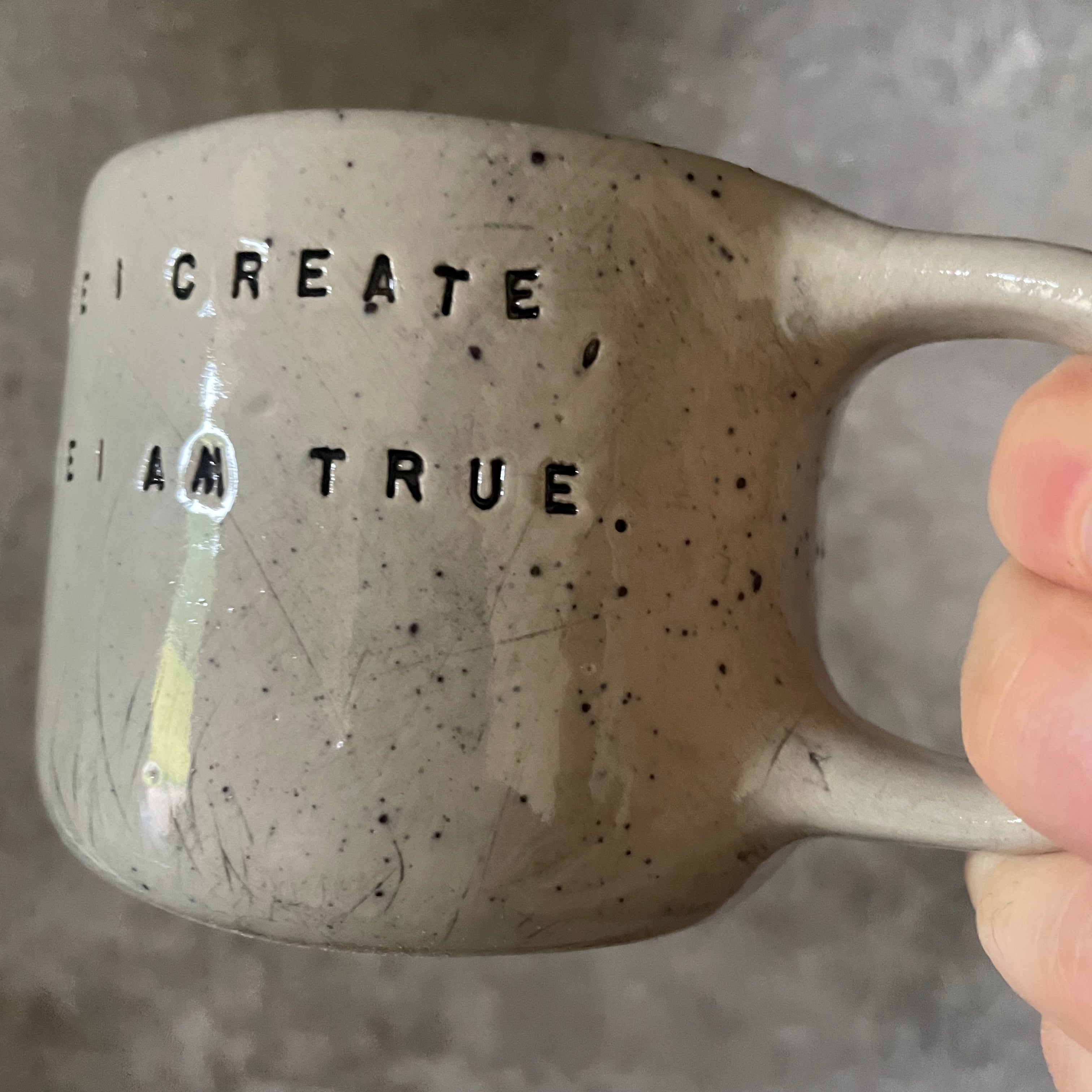 Ceramic mug with quote by Rilke