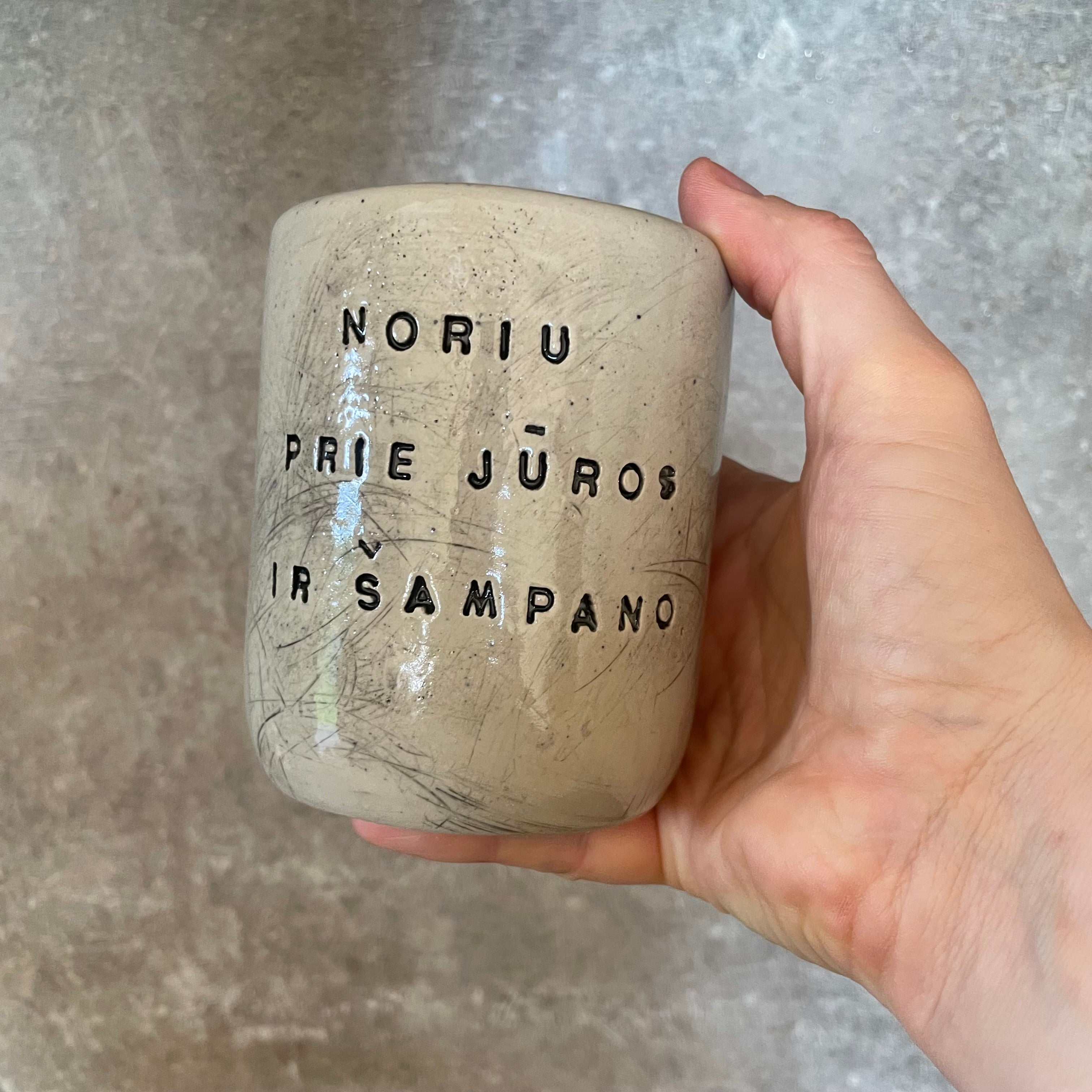 Speckled mug NORIU ŠAMPANO