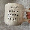 Big speckled stoneware mug