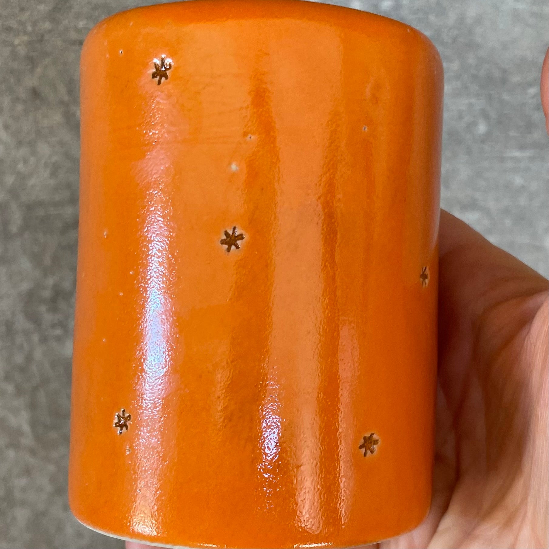 Bright orange mug about wishes