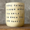 Ceramic coffee mug with funny saying