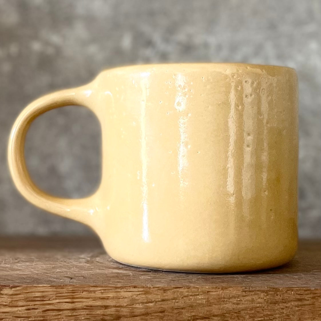 Yellow handmade mug for her