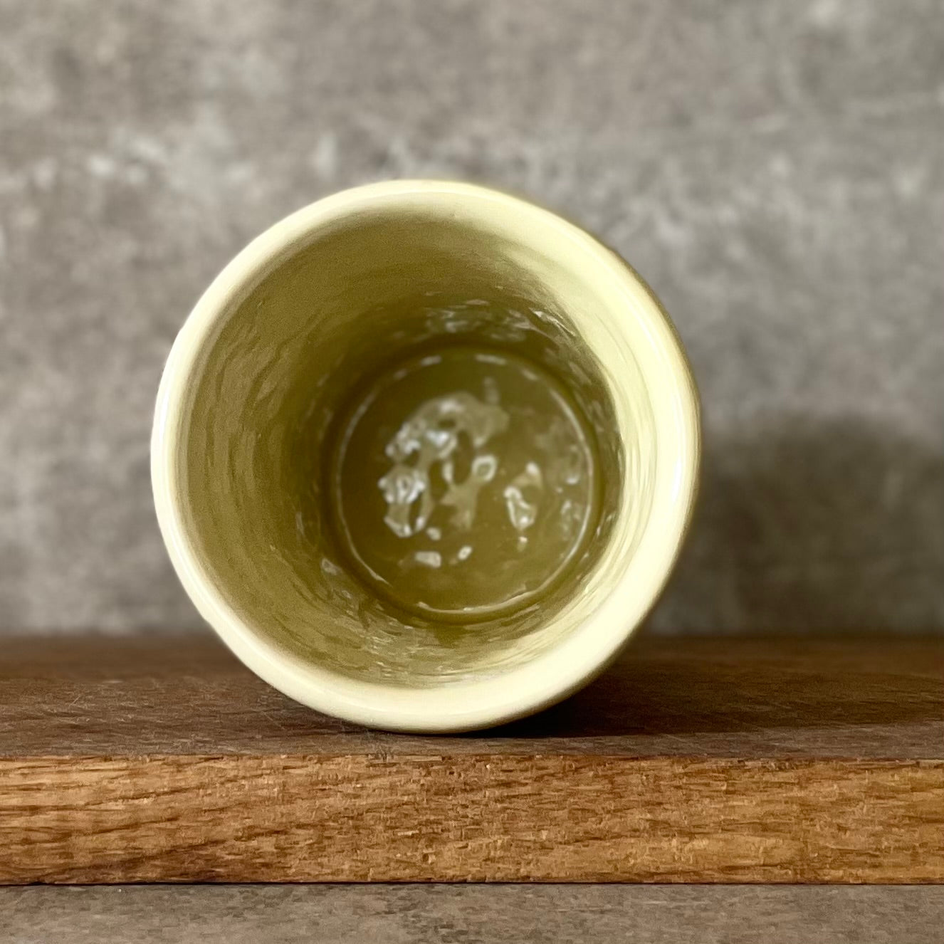 Bright yellow mug with saying