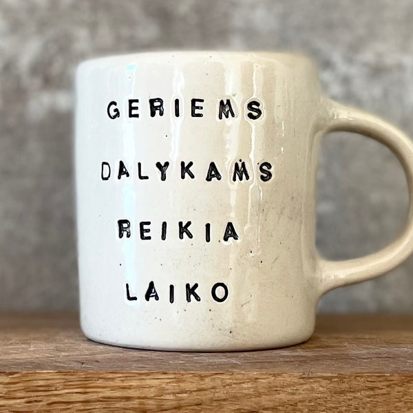 Ceramic mug about good things