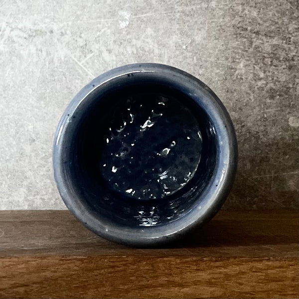 Blue ceramic tumbler mug with saying