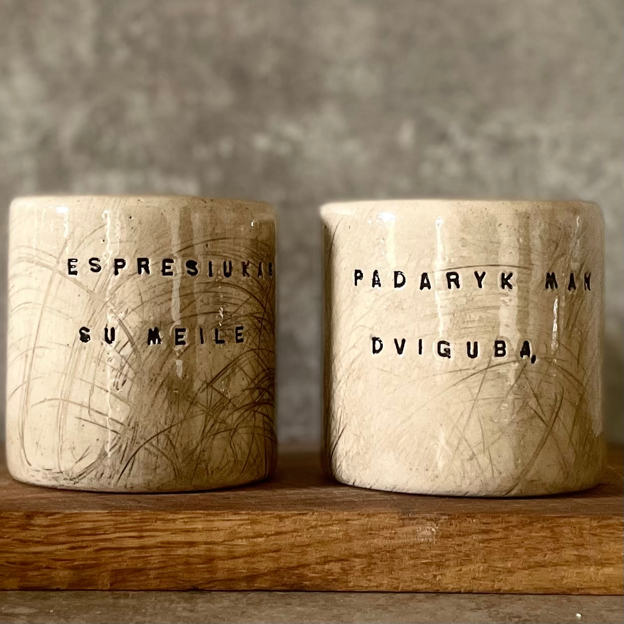 Set of two lovely espresso mugs