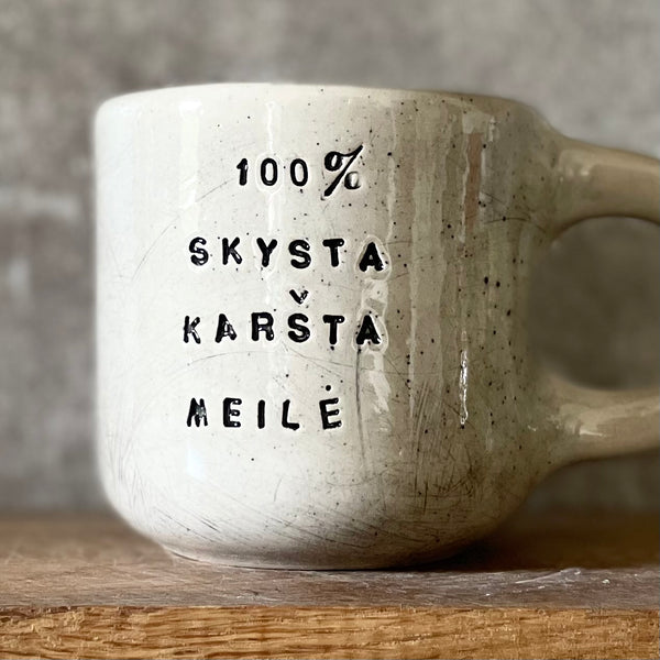Big speckled stoneware mug