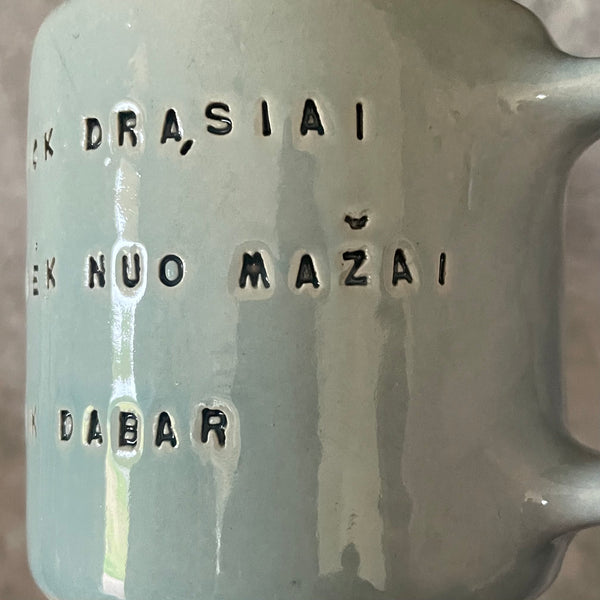 Blue inspirational mug