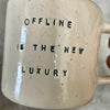 White coffee mug with saying