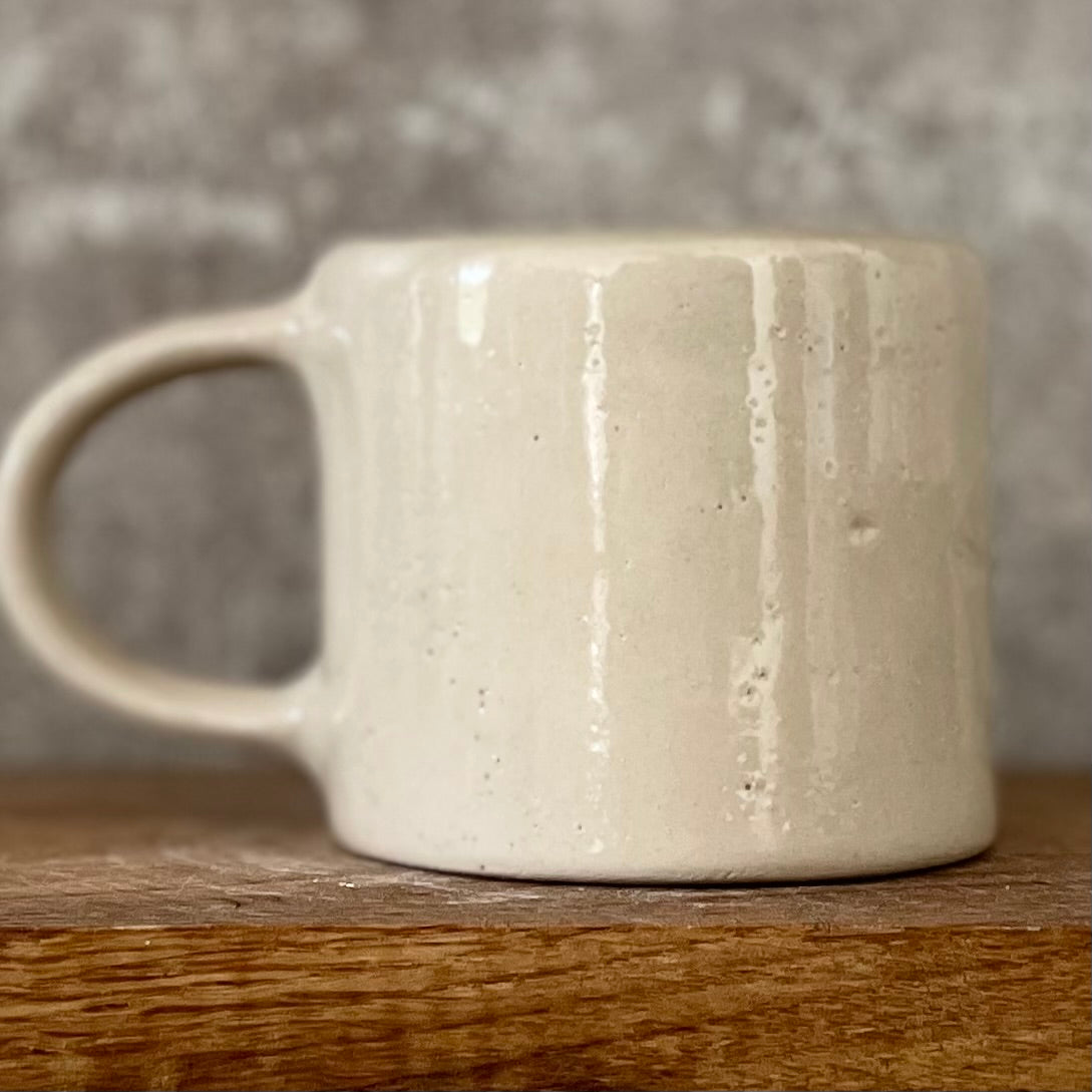 White coffee mug with saying