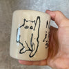 Limited edition painted cat mugs set
