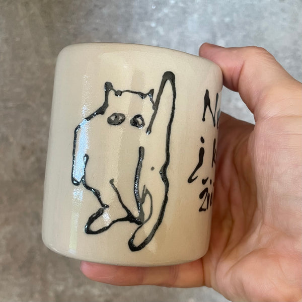 Limited edition painted cat mugs set
