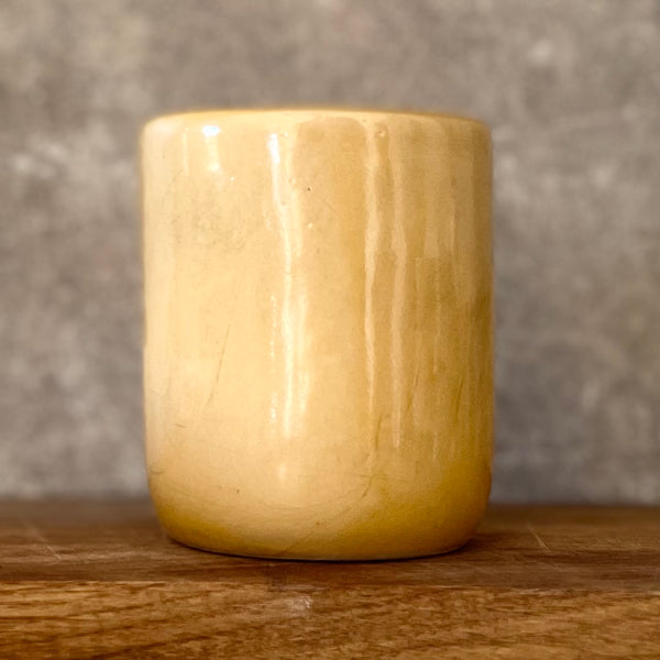 Yellow big tumbler mug with saying about work