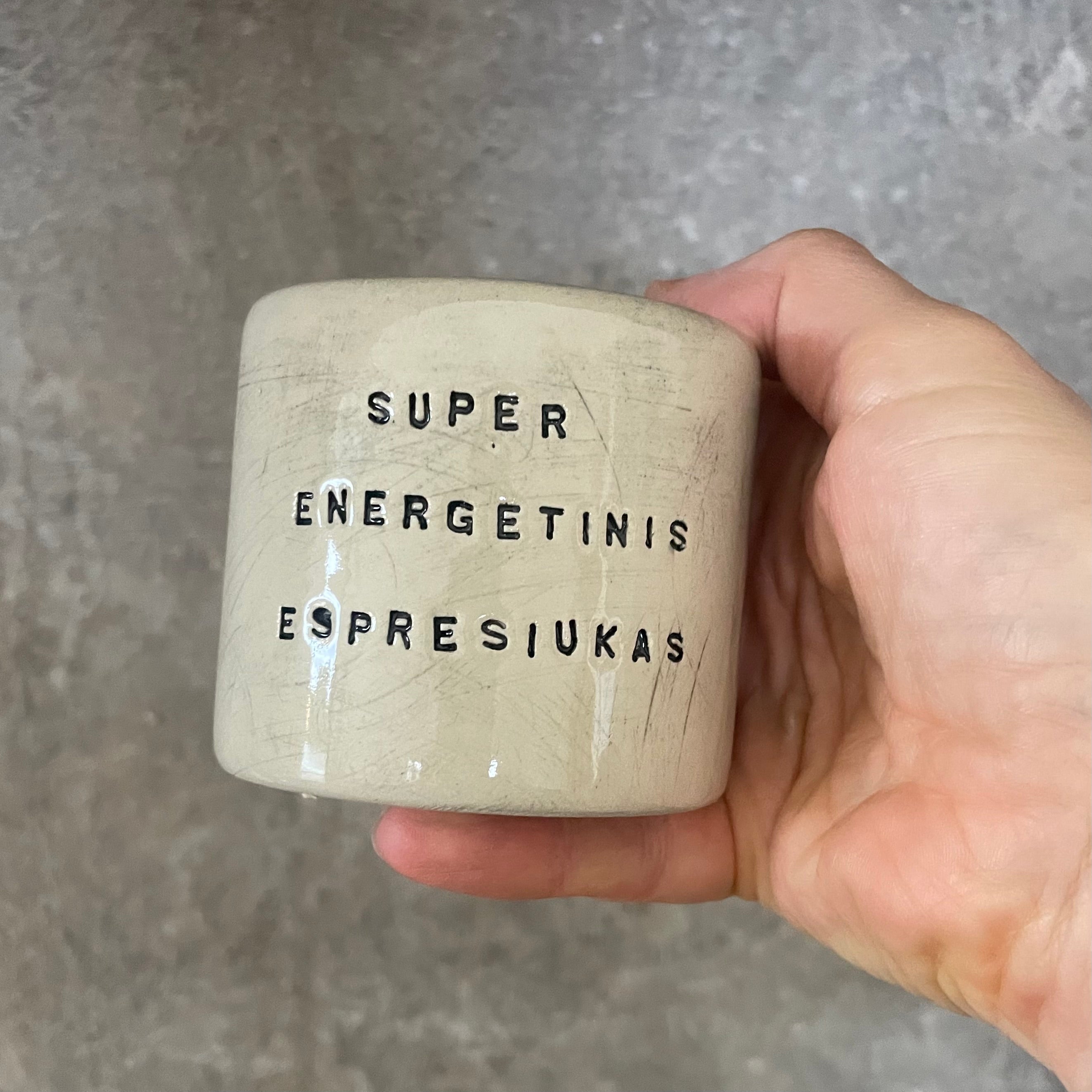 Set of two cute espresso mugs