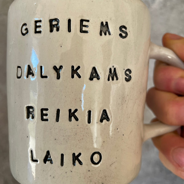 Ceramic mug about good things