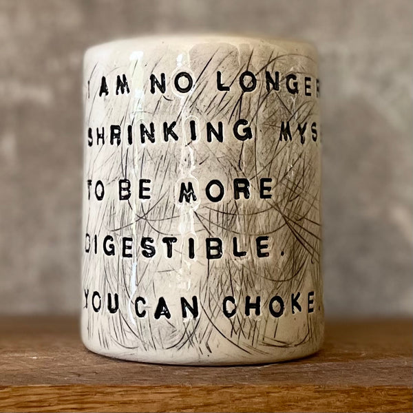 Bright tumbler mug about self acceptance