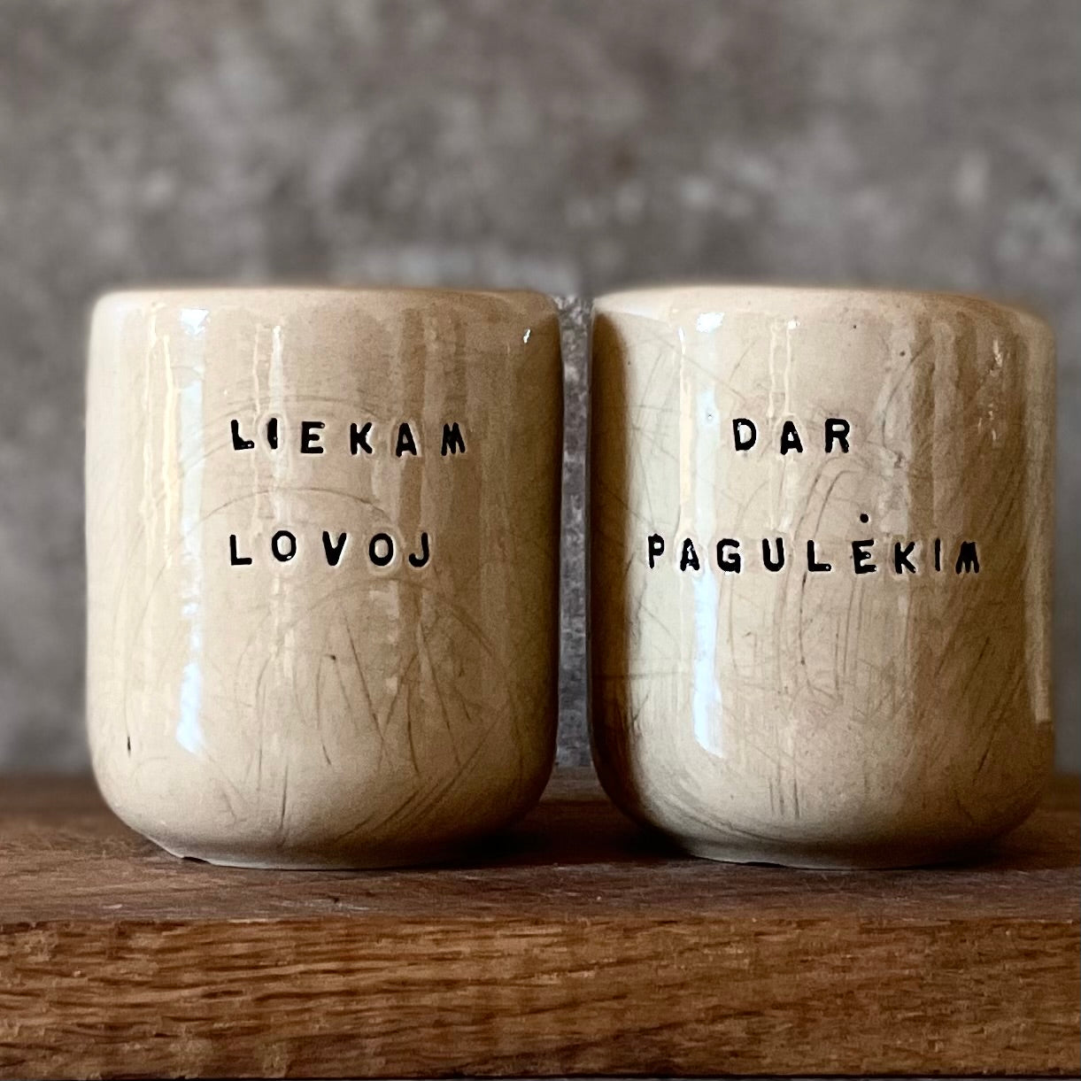 Set of two small lovely espresso mugs