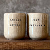 Set of two small lovely espresso mugs