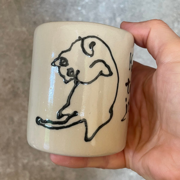 Limited edition painted cat mugs set