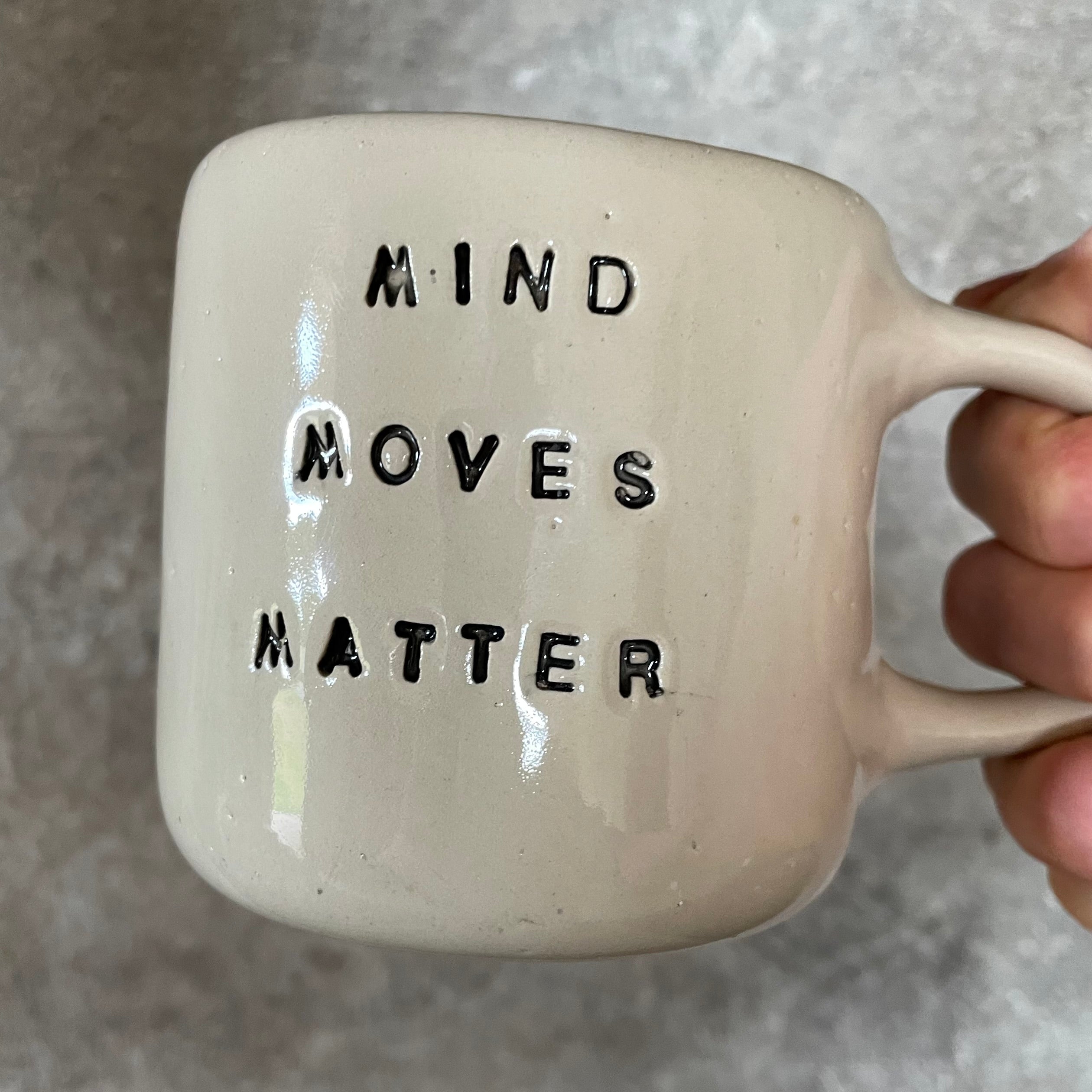 White mug with quote by Vergil