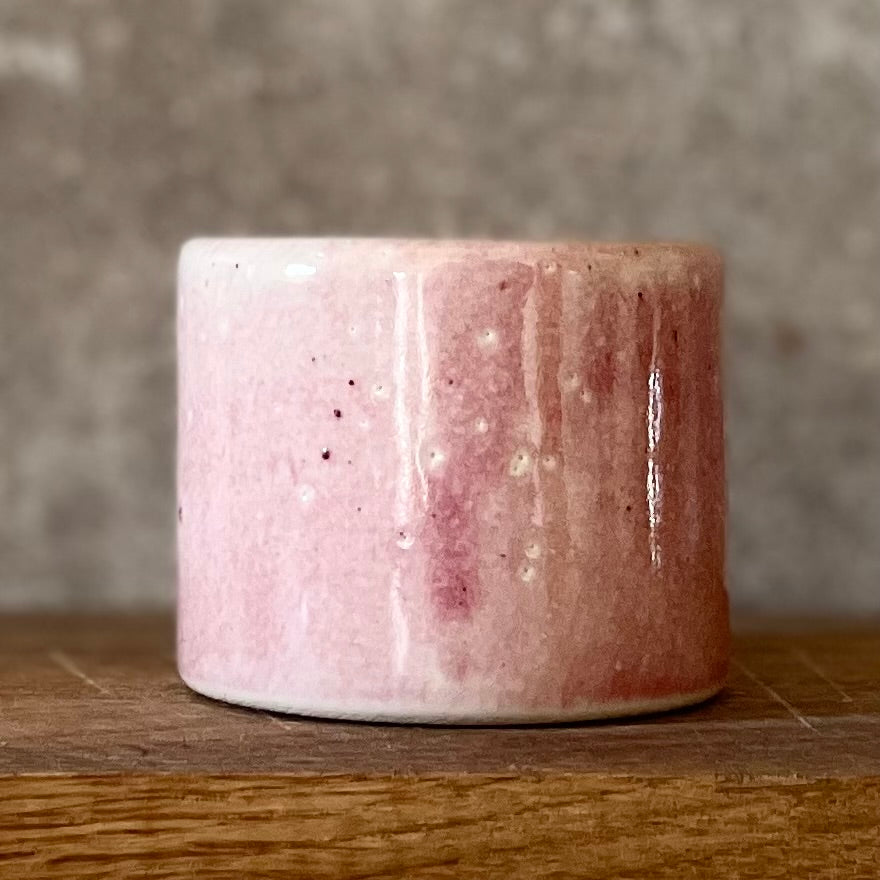 Pink small mug without handle BONJOUR