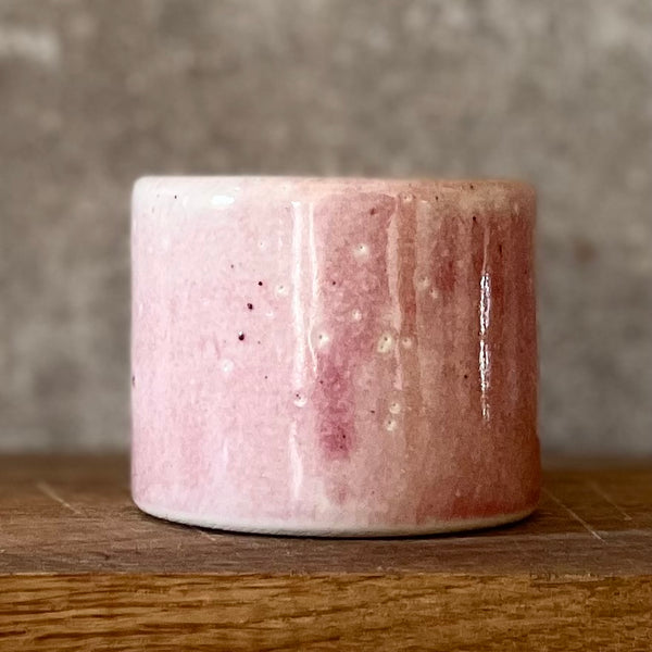 Pink small mug without handle BONJOUR