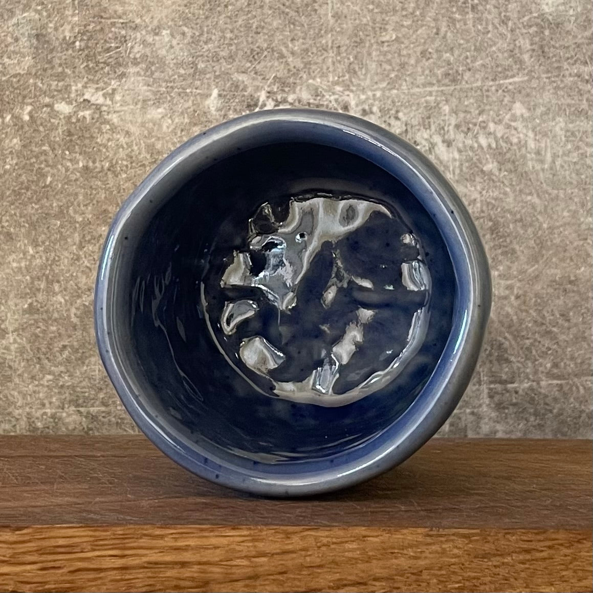 Blue tumbler mug with quote by C. Jung