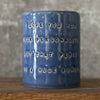 Blue ceramic tumbler mug with funny saying