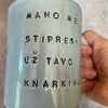 Big blue mug with lovely saying about snore
