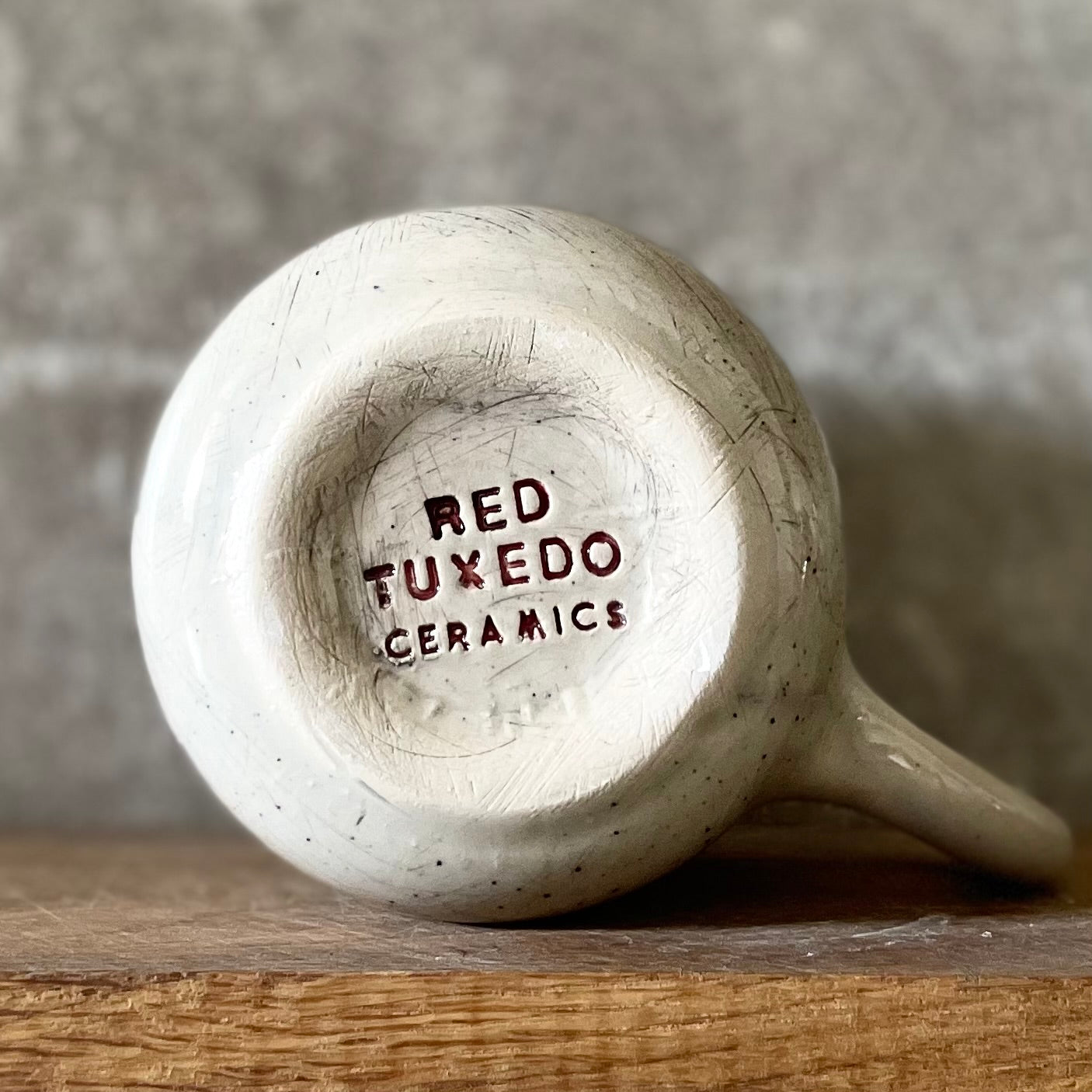 Big speckled stoneware mug
