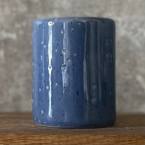Blue ceramic tumbler mug with funny saying
