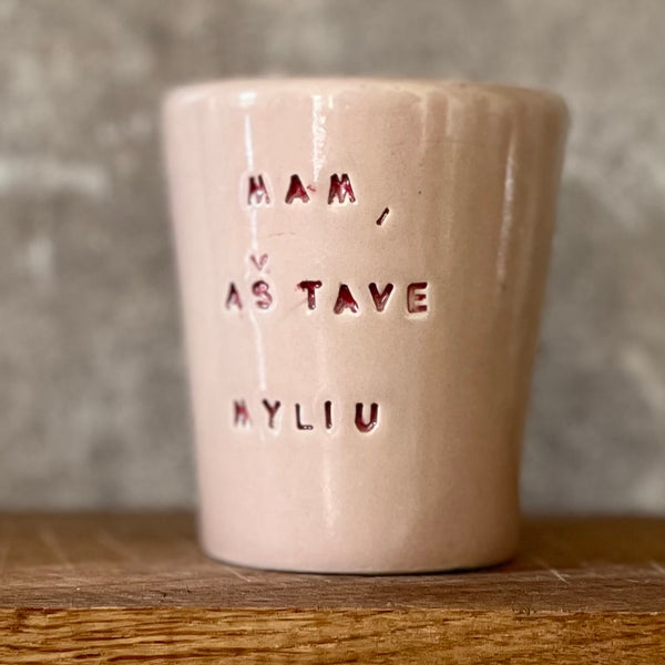 Pink tumbler mug for mom