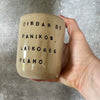 Beige big tumbler mug with saying about work