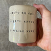 White tumbler mug with funny wine saying